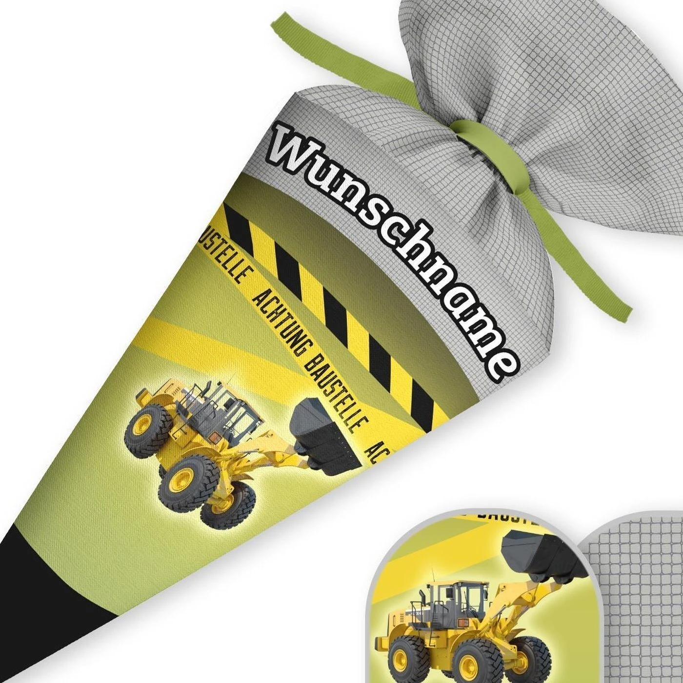 Schultüte Bagger, Nähset Mit Rohling 5 Schultüte Bagger, Nähset Mit Rohling – Bild 3
