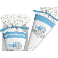 Schultüte Baufahrzeug, Nähset Mit Rohling