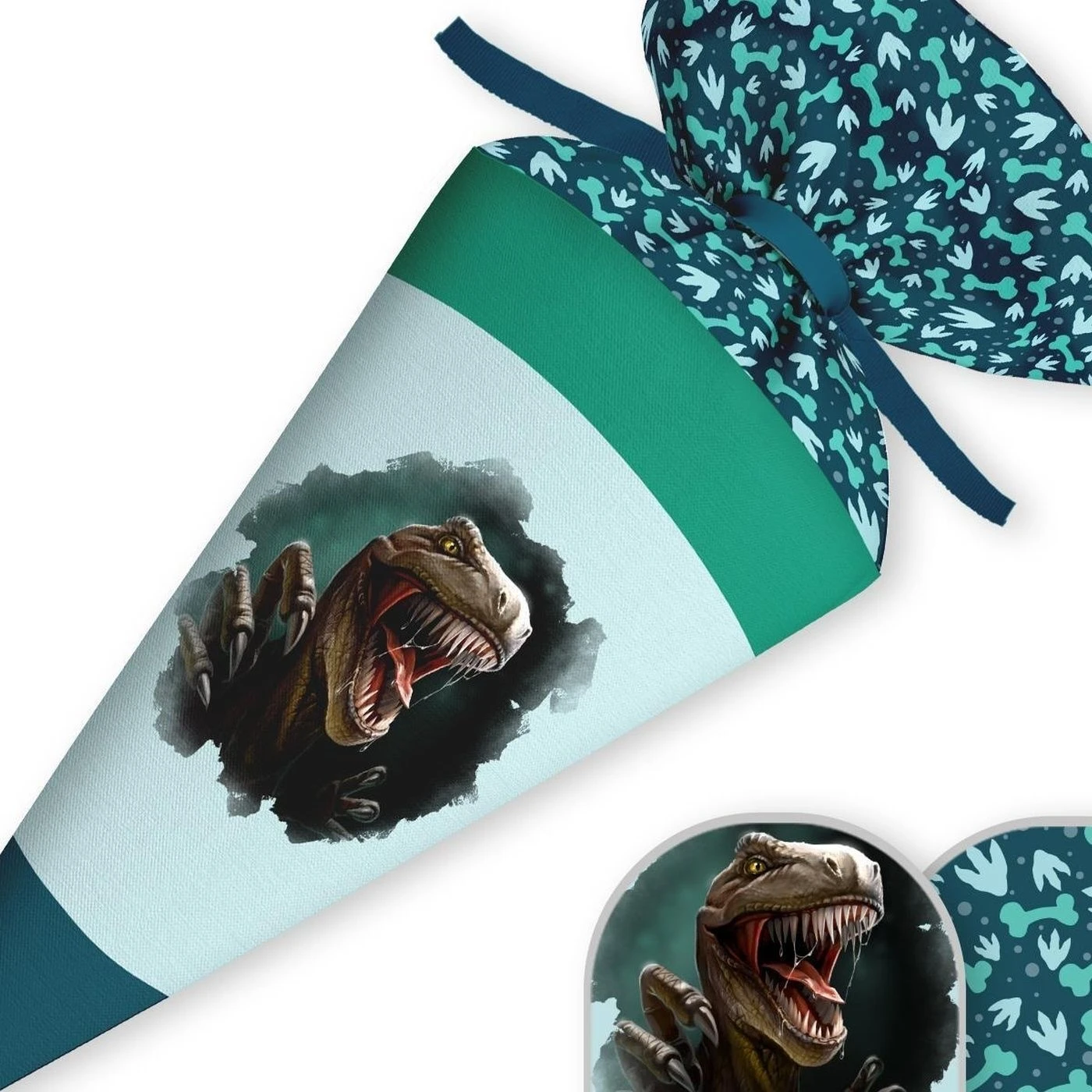 Schultüte Dino, Nähset Mit Rohling 4 Schultüte Dino, Nähset Mit Rohling – Bild 2