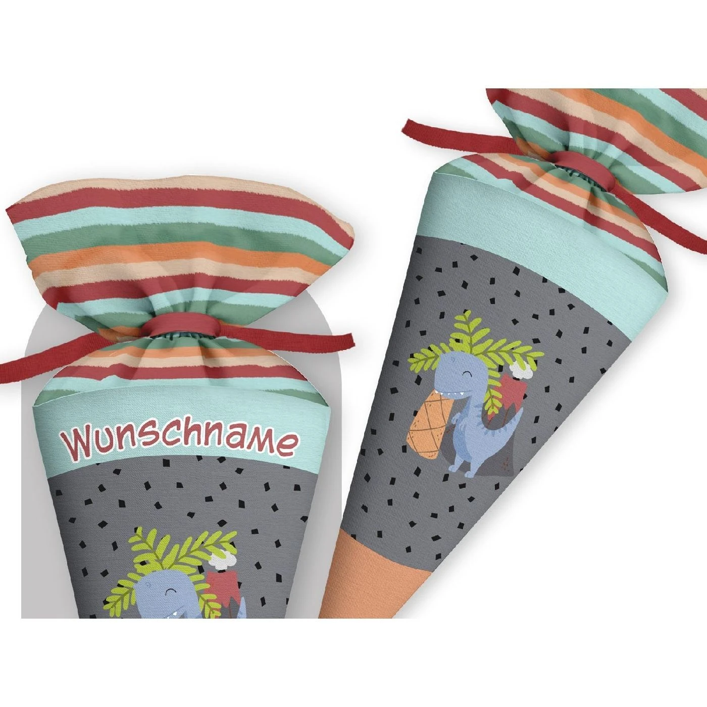 Schultüte Dino & Palme, Nähset Mit Rohling 3 Schultüte Dino & Palme, Nähset Mit Rohling