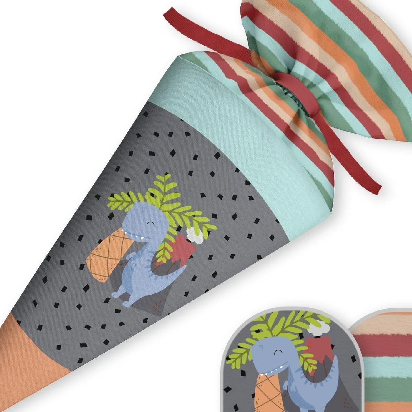 Schultüte Dino & Palme, Nähset Mit Rohling 4 Schultüte Dino & Palme, Nähset Mit Rohling – Bild 2