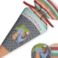 Schultüte Dino & Palme, Nähset Mit Rohling 7 Schultüte Dino & Palme, Nähset Mit Rohling -STOFFWELTEN Verkäufe schultuete dino palme naehset mit rohling 13