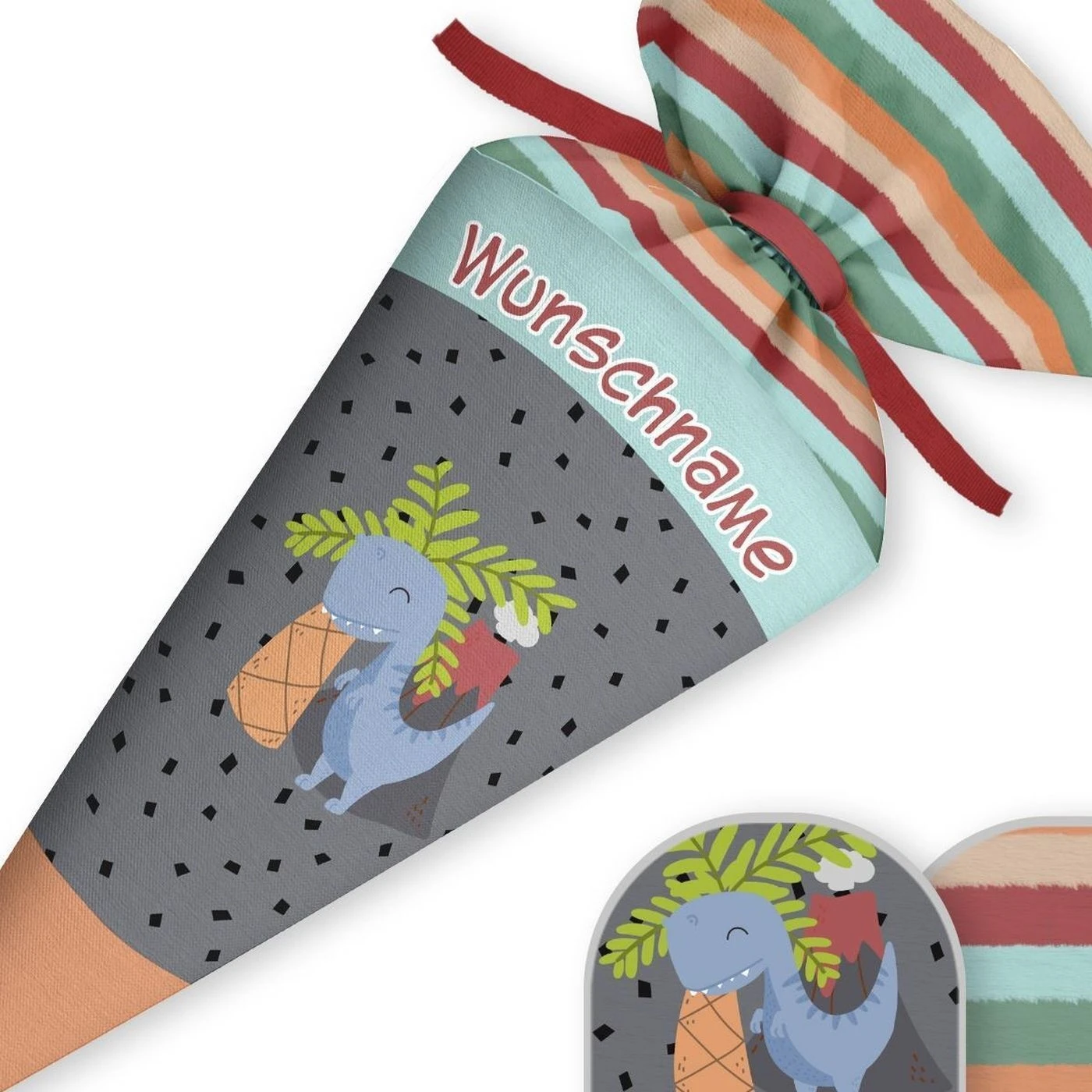 Schultüte Dino & Palme, Nähset Mit Rohling 5 Schultüte Dino & Palme, Nähset Mit Rohling – Bild 3