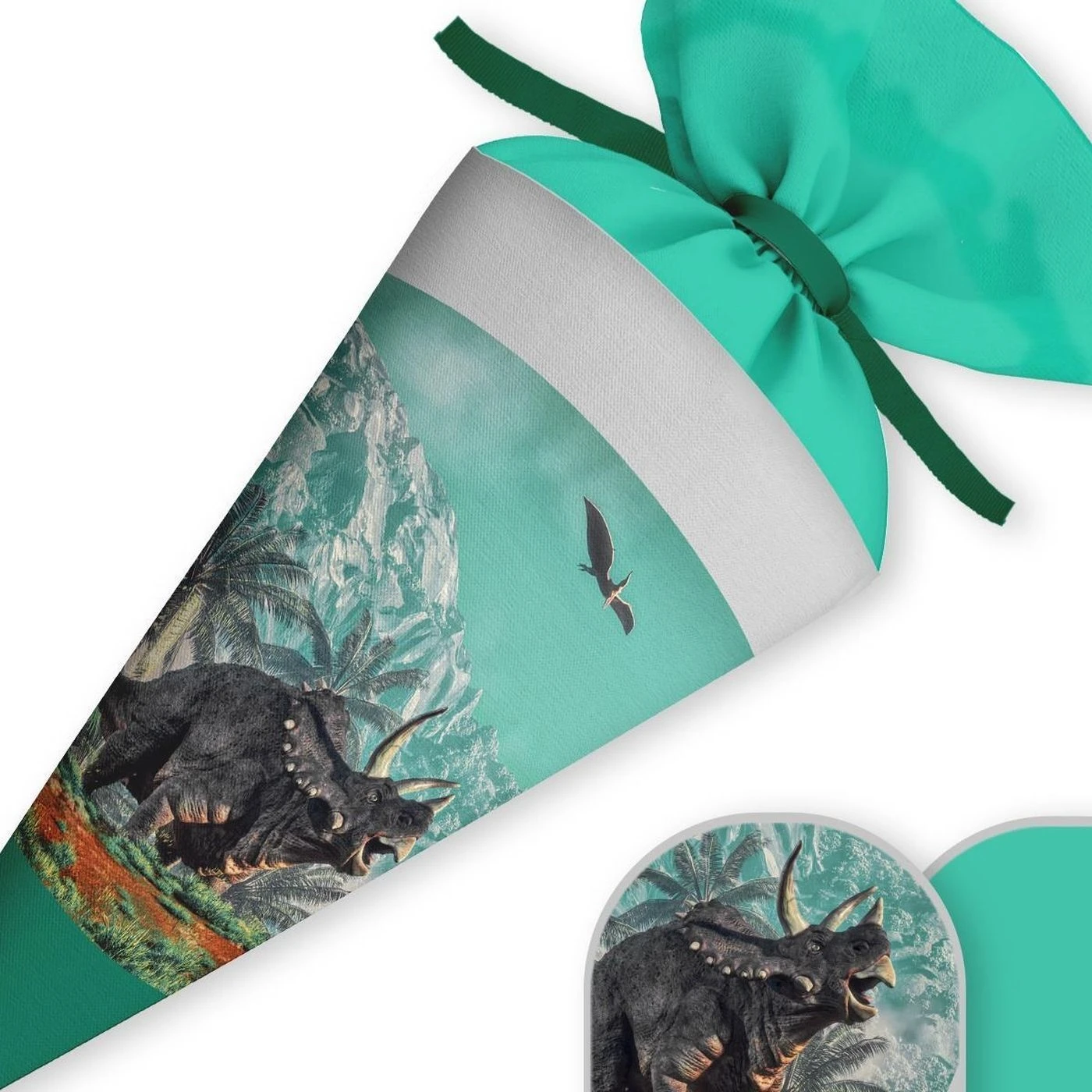 Schultüte Dinoland, Nähset Mit Rohling 4 Schultüte Dinoland, Nähset Mit Rohling – Bild 2