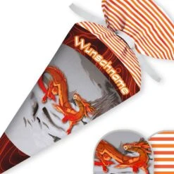 Schultüte Drache Mit Rohling -STOFFWELTEN Verkäufe schultuete drache mit rohling3