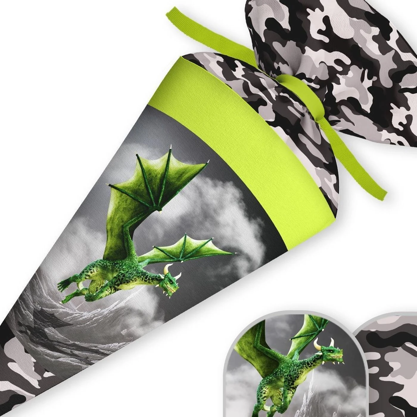 Schultüte Drachen, Nähset Mit Rohling 4 Schultüte Drachen, Nähset Mit Rohling – Bild 2