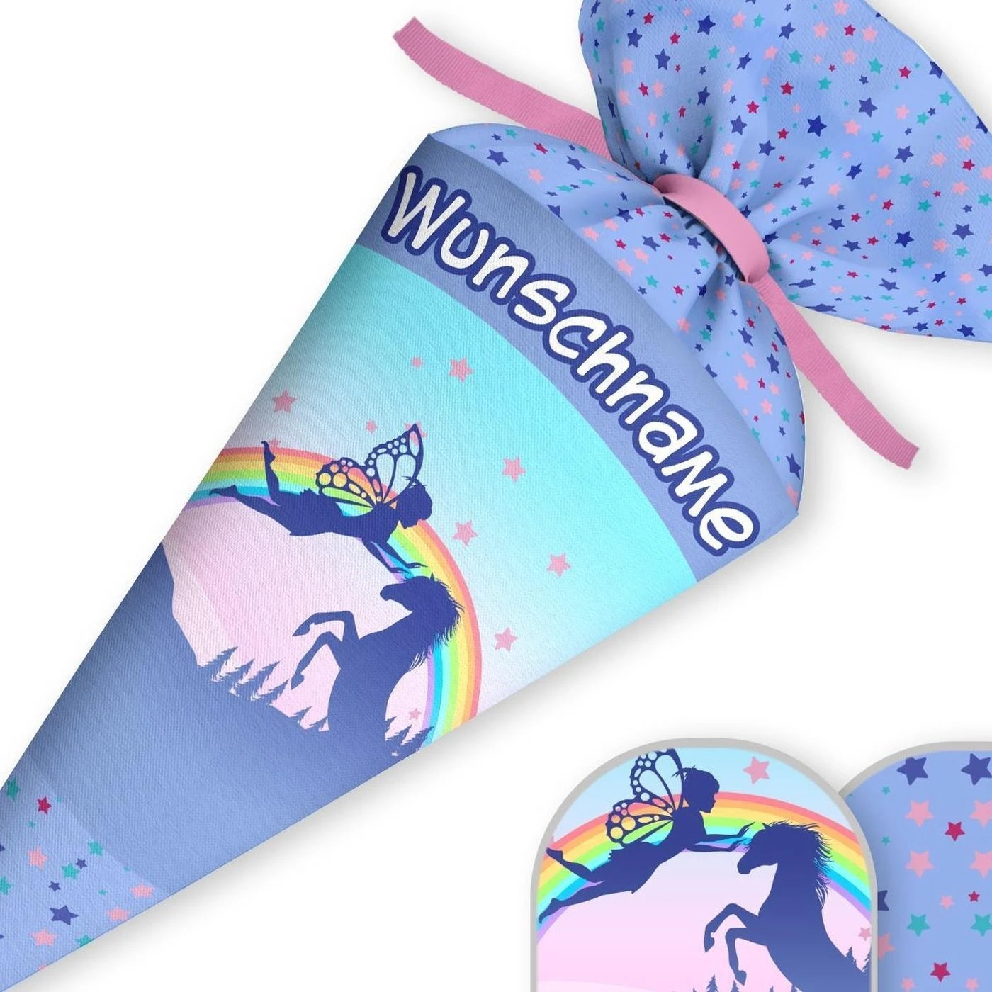 Schultüte Fairyland Fee & Pferd, Nähset Mit Rohling 5 Schultüte Fairyland Fee & Pferd, Nähset Mit Rohling – Bild 3