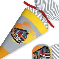 Schultüte Feuerwehr, Nähset Mit Rohling -STOFFWELTEN Verkäufe schultuete feuerwehr naehset mit rohling 12