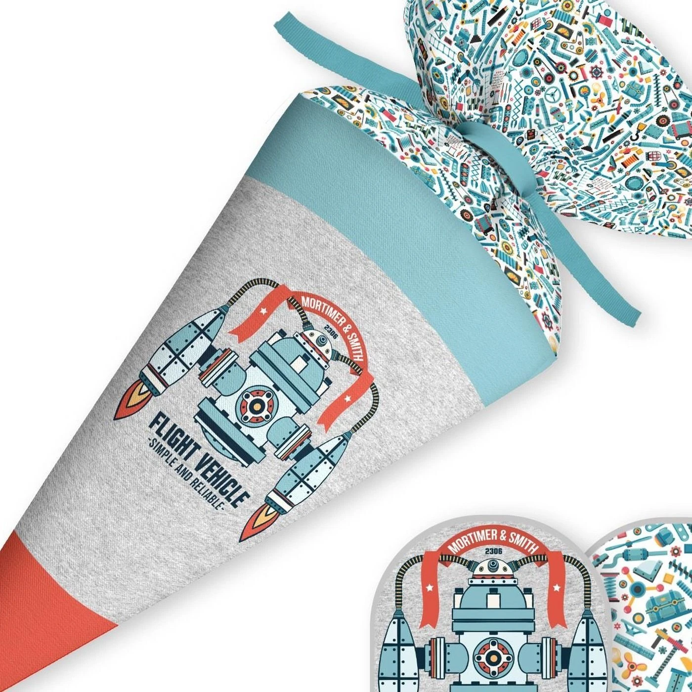 Schultüte Flight Vehicle, Nähset Mit Rohling 4 Schultüte Flight Vehicle, Nähset Mit Rohling – Bild 2