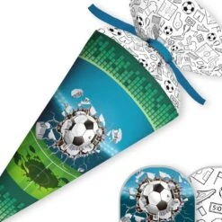 Schultüte Fussballfeld, Nähset Mit Rohling -STOFFWELTEN Verkäufe schultuete fussballfeld naehset mit rohling 12