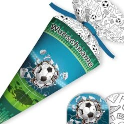 Schultüte Fussballfeld, Nähset Mit Rohling -STOFFWELTEN Verkäufe schultuete fussballfeld naehset mit rohling 13