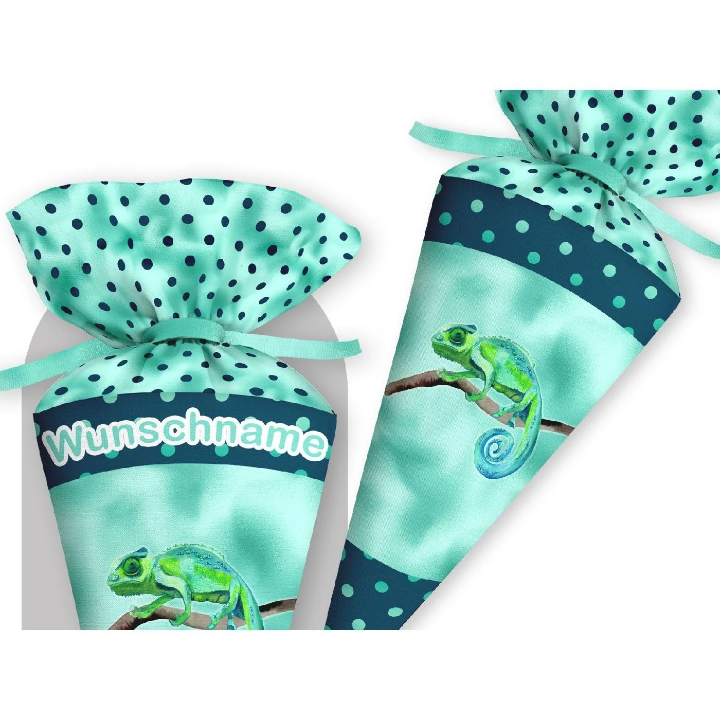 Schultüte Gecko, Nähset Mit Rohling 2 Schultüte Gecko, Nähset Mit Rohling