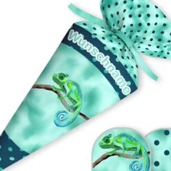 Schultüte Gecko, Nähset Mit Rohling 6 Schultüte Gecko, Nähset Mit Rohling -STOFFWELTEN Verkäufe schultuete gecko naehset mit rohling 13