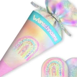 Schultüte Holo Glitter, Nähset Mit Rohling -STOFFWELTEN Verkäufe schultuete holo glitter naehset mit rohling 13