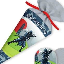 Schultüte Kämpfer, Nähset Mit Rohling -STOFFWELTEN Verkäufe schultuete kaempfer naehset mit rohling 13