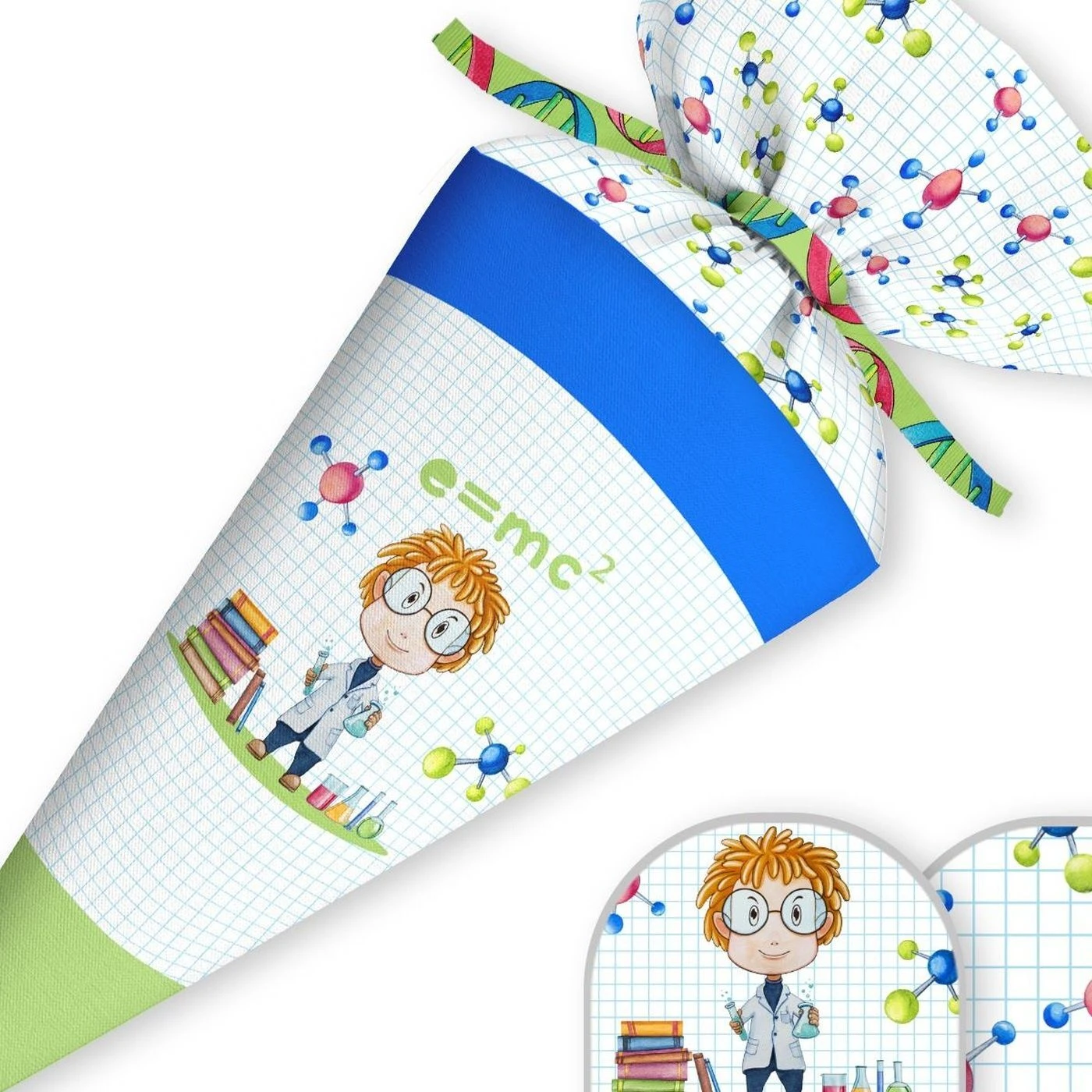 Schultüte Kleiner Professor, Nähset Mit Rohling 4 Schultüte Kleiner Professor, Nähset Mit Rohling – Bild 2