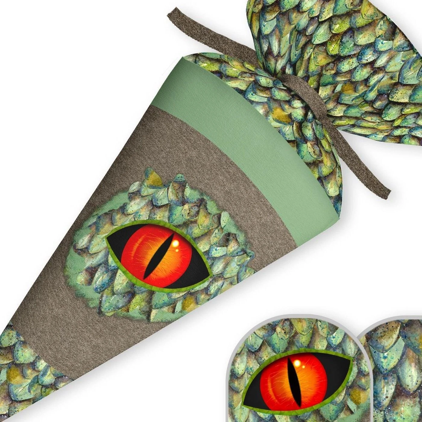 Schultüte Krokoauge, Nähset Mit Rohling 4 Schultüte Krokoauge, Nähset Mit Rohling – Bild 2