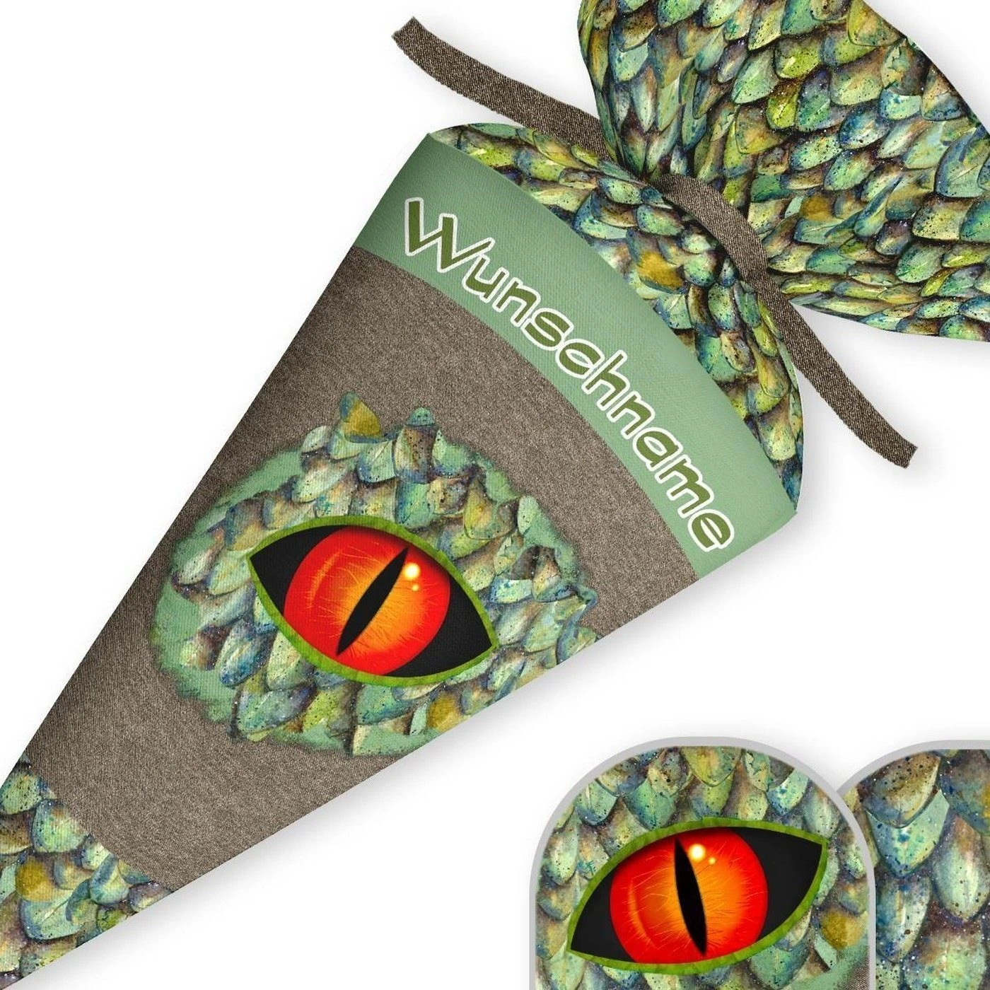 Schultüte Krokoauge, Nähset Mit Rohling 5 Schultüte Krokoauge, Nähset Mit Rohling – Bild 3