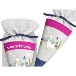 Schultüte Lama, Nähset Mit Rohling