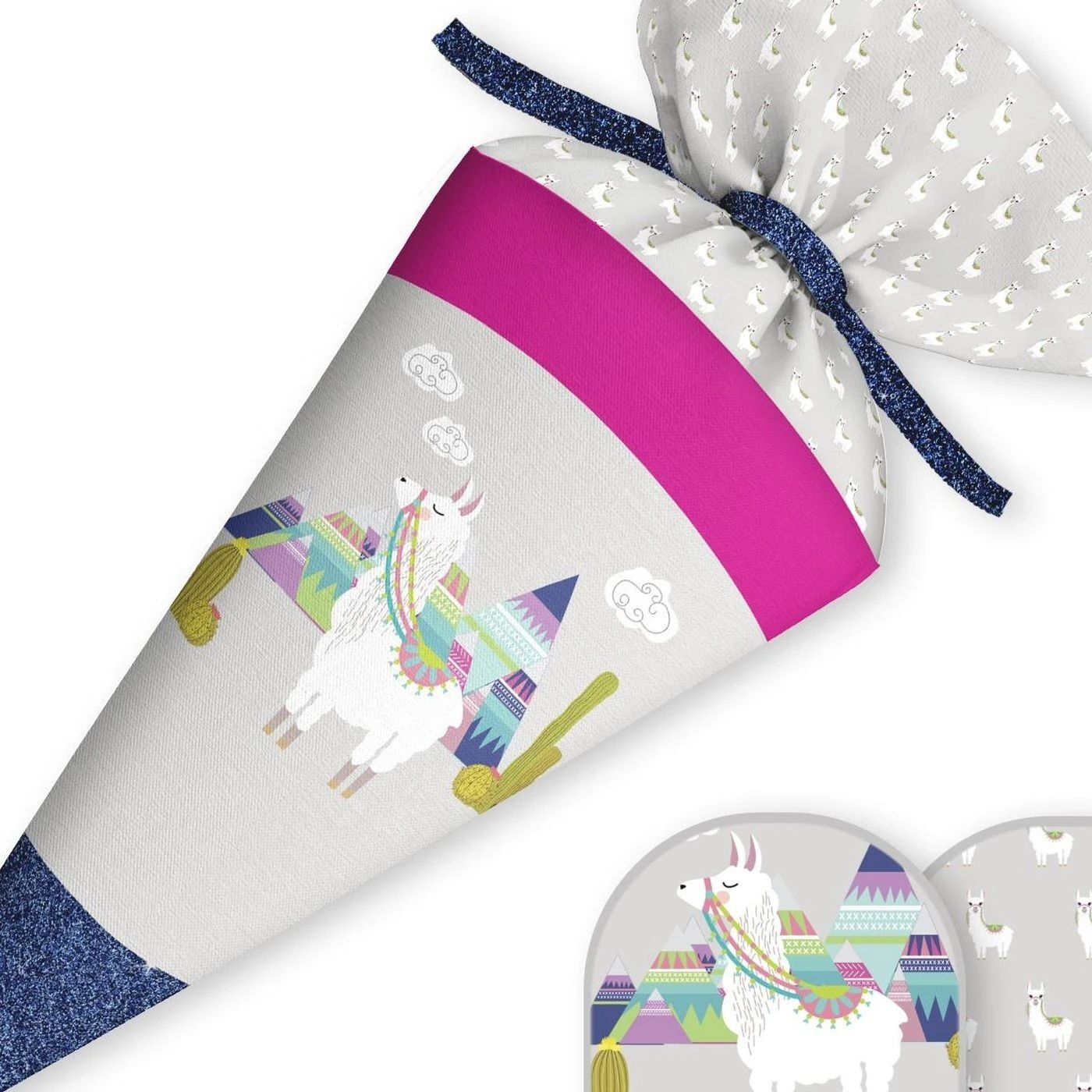 Schultüte Lama, Nähset Mit Rohling 4 Schultüte Lama, Nähset Mit Rohling – Bild 2