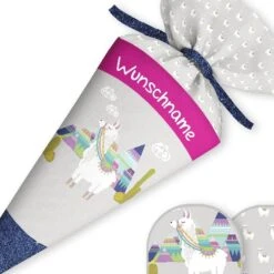 Schultüte Lama, Nähset Mit Rohling 7 Schultüte Lama, Nähset Mit Rohling -STOFFWELTEN Verkäufe schultuete lama naehset mit rohling 13