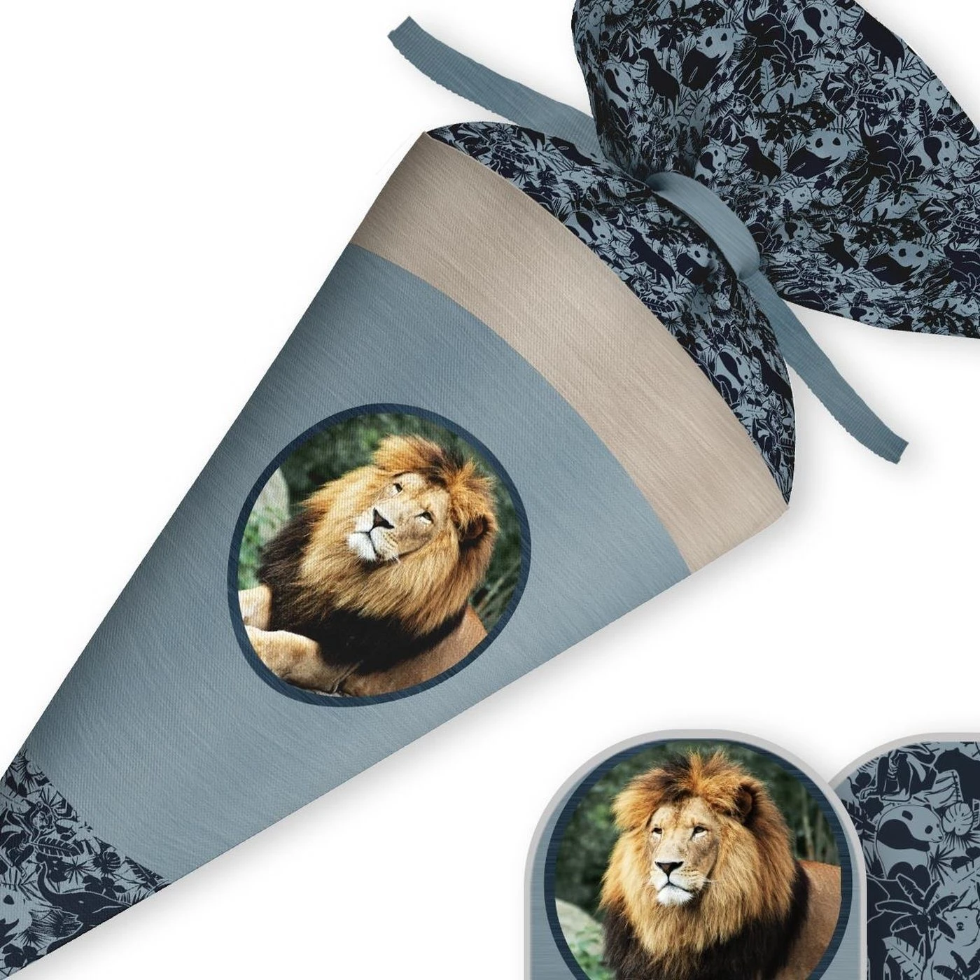 Schultüte Löwe, Nähset Mit Rohling 4 Schultüte Löwe, Nähset Mit Rohling – Bild 2