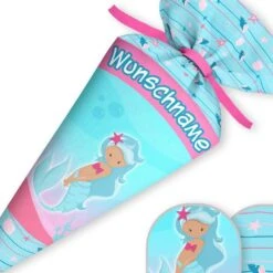 Schultüte Meerjungfrau, Nähset Mit Rohling 7 Schultüte Meerjungfrau, Nähset Mit Rohling -STOFFWELTEN Verkäufe schultuete meerjungfrau naehset mit rohling 23