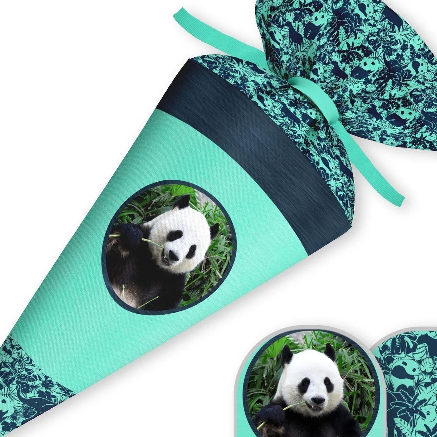 Schultüte Panda, Nähset Mit Rohling 4 Schultüte Panda, Nähset Mit Rohling – Bild 2