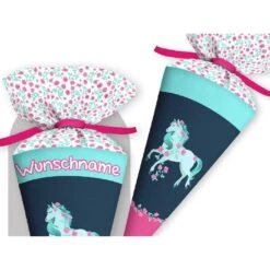 Schultüte Pferd Rosen, Nähset Mit Rohling