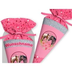 Schultüte Pferde & Blumen, Nähset Mit Rohling