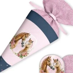 Schultüte Pferde, Nähset Mit Rohling 5 Schultüte Pferde, Nähset Mit Rohling -STOFFWELTEN Verkäufe schultuete pferde naehset mit rohling 52