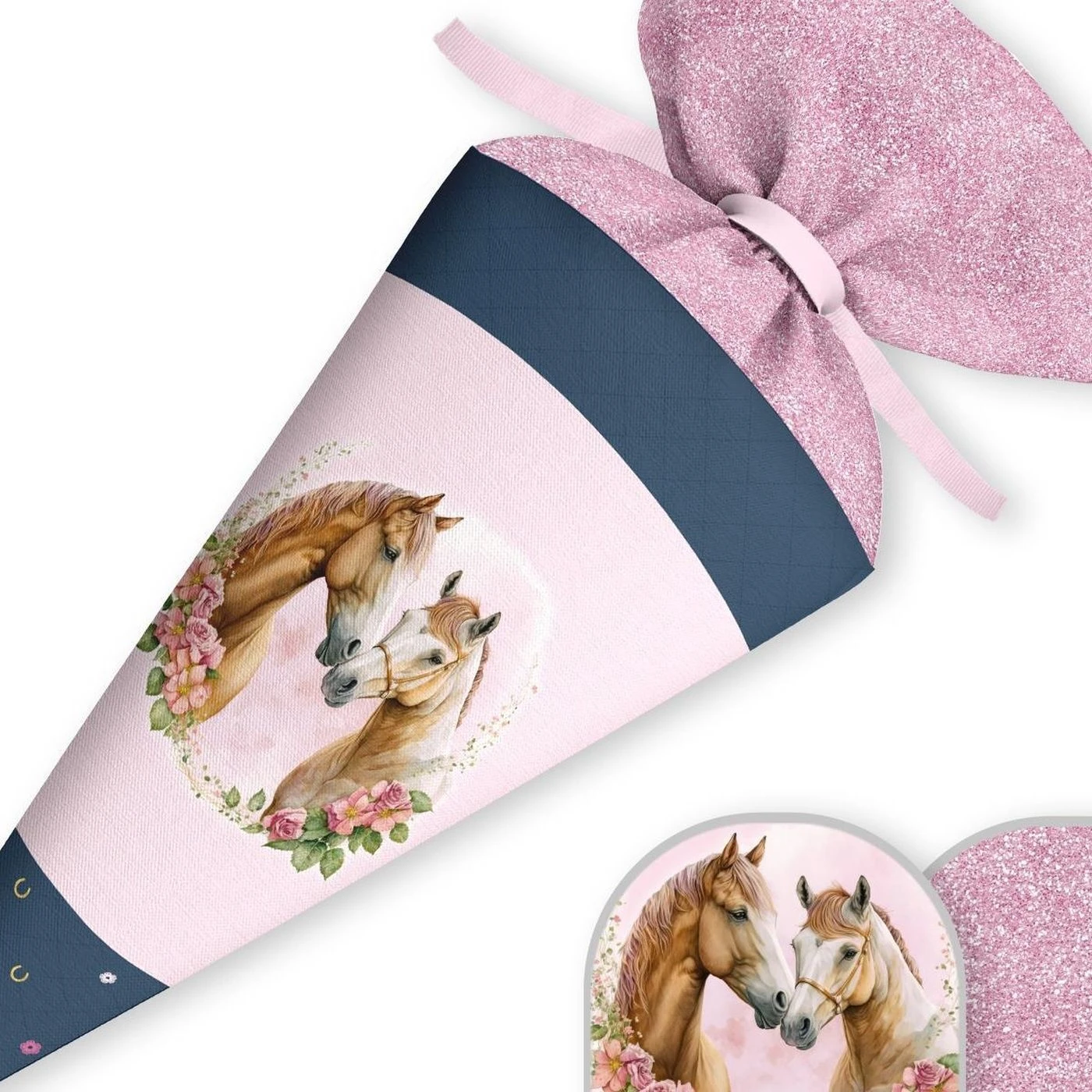 Schultüte Pferde, Nähset Mit Rohling 4 Schultüte Pferde, Nähset Mit Rohling – Bild 2