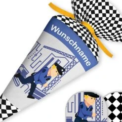 Schultüte Polizei, Nähset Mit Rohling -STOFFWELTEN Verkäufe schultuete polizei naehset mit rohling 33