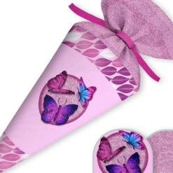 Schultüte Schmetterlinge, Nähset Mit Rohling -STOFFWELTEN Verkäufe schultuete schmetterlinge naehset mit rohling 12