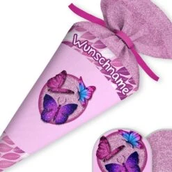 Schultüte Schmetterlinge, Nähset Mit Rohling -STOFFWELTEN Verkäufe schultuete schmetterlinge naehset mit rohling 13