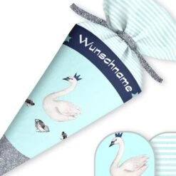 Schultüte Schwan, Nähset Mit Rohling -STOFFWELTEN Verkäufe schultuete schwan naehset mit rohling 13