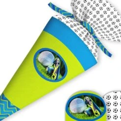 Schultüte Soccer, Nähset Mit Rohling -STOFFWELTEN Verkäufe schultuete soccer naehset mit rohling 12
