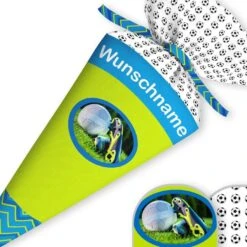 Schultüte Soccer, Nähset Mit Rohling -STOFFWELTEN Verkäufe schultuete soccer naehset mit rohling 13