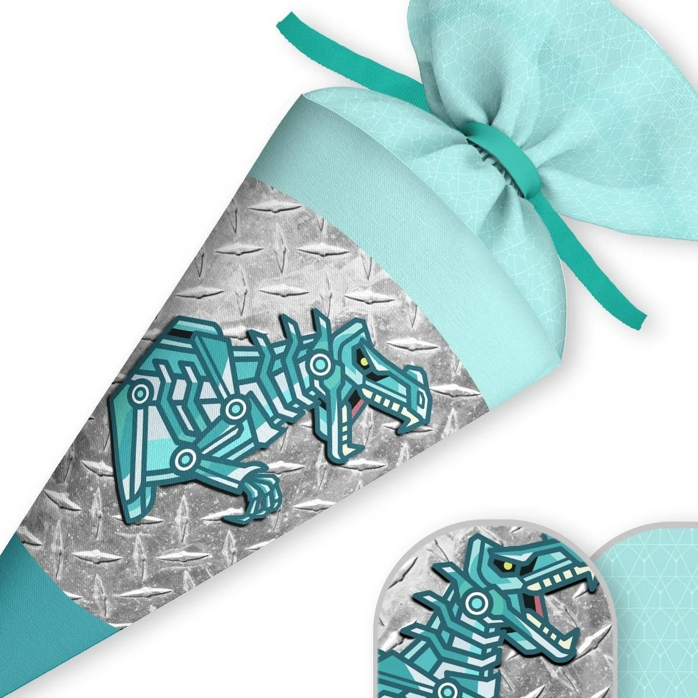 Schultüte Tec-Dino, Nähset Mit Rohling 4 Schultüte Tec-Dino, Nähset Mit Rohling – Bild 2