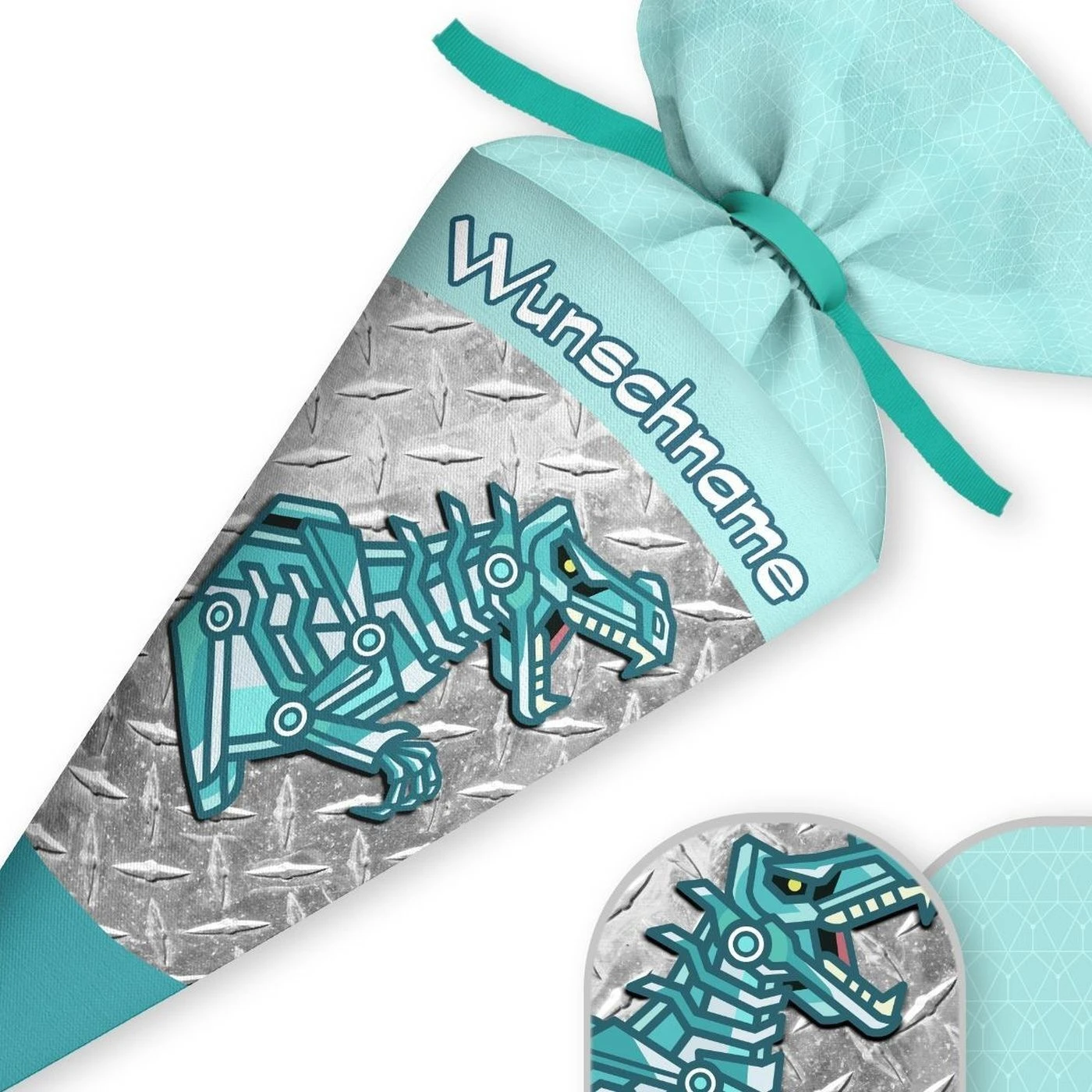 Schultüte Tec-Dino, Nähset Mit Rohling 5 Schultüte Tec-Dino, Nähset Mit Rohling – Bild 3