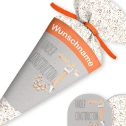 Schultüte Under Construction, Nähset Mit Rohling -STOFFWELTEN Verkäufe schultuete under construction naehset mit rohling 13