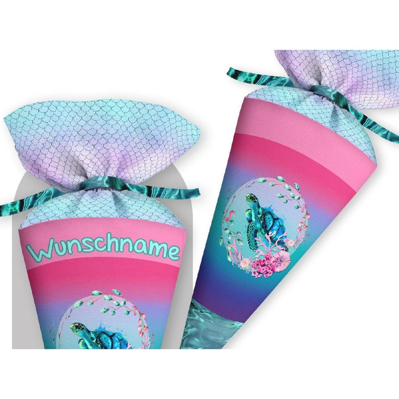 Schultüte Wasserschildkröte, Nähset Mit Rohling 3 Schultüte Wasserschildkröte, Nähset Mit Rohling