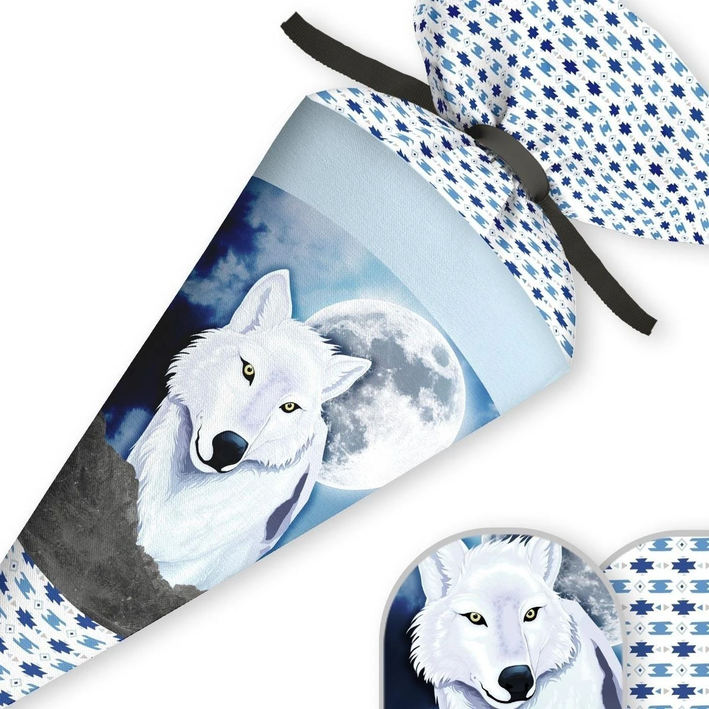 Schultüte Wolf, Nähset Mit Rohling 4 Schultüte Wolf, Nähset Mit Rohling – Bild 2