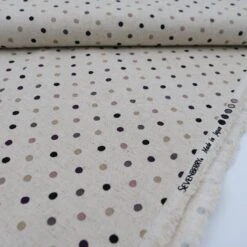 Sevenberry Canvas/Leinen (Natur/Punkte/Braun)