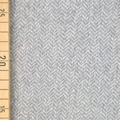 Taschenstoff Fischgrätmuster - Mittelgrau