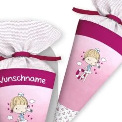 Schultüte Ahoi Kleines Mädchen, Nähset Mit Rohling