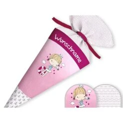 Schultüte Ahoi Kleines Mädchen, Nähset Mit Rohling 7 Schultüte Ahoi Kleines Mädchen, Nähset Mit Rohling -STOFFWELTEN Verkäufe xs 100063