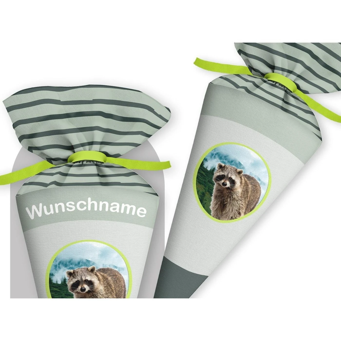 Schultüte Waschbär, Nähset Mit Rohling 3 Schultüte Waschbär, Nähset Mit Rohling