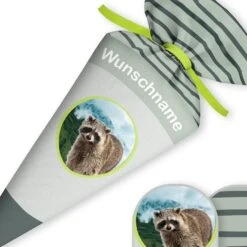 Schultüte Waschbär, Nähset Mit Rohling 7 Schultüte Waschbär, Nähset Mit Rohling -STOFFWELTEN Verkäufe xs 101663