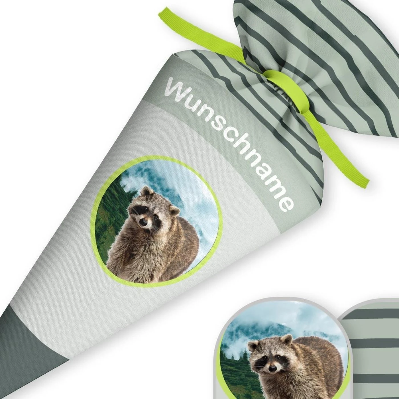 Schultüte Waschbär, Nähset Mit Rohling 5 Schultüte Waschbär, Nähset Mit Rohling – Bild 3